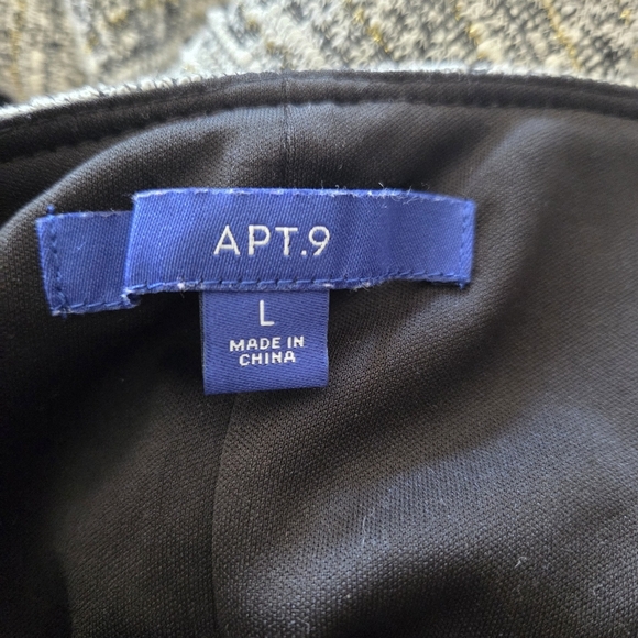 Apt. 9 Black and White Textured Midi Dress Size L - Picture 6 of 6